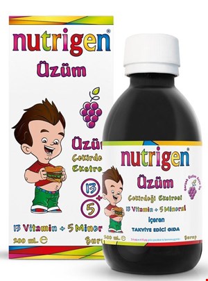 شربت اشتها آور و افزایش وزن کودکان نوتریژن Nutrigen اورجینال حجم ۲۰۰میلی لیتر انقضا بالای۲سال