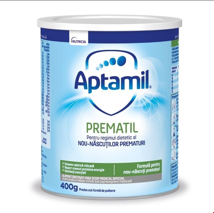 شیر پرماتیل مخصوص کودکان با رشد پایین و نارس (نسخه اورجینال ترکیه) Aptamil prematil (PDF) nutricia 400g