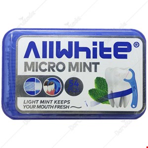 نخ دندان آل وایت مدل Micro Mint کمانی 54 عددی