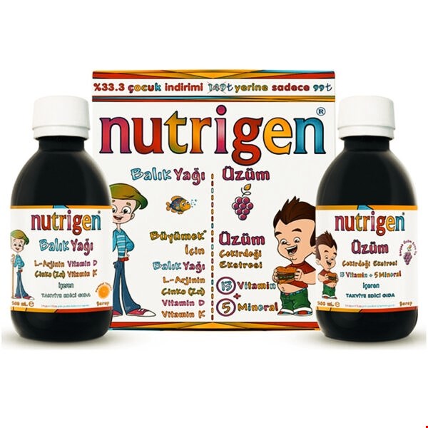 پک افزایش قد و وزن کودکان نوتریژن Nutrigen اورجینال حجم۴۰۰میل (۲۰۰+۲۰۰ میل) انقضا بالای۲سال