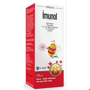 فروش ویژه مکمل غذایی اورزاکس ایمونول orzax imunol حجم 150میلی باطعم عسل و توت فرنگی انقضا ۲۰۲۵/۰۱